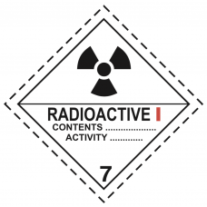 Инф.табло, класс 7A Радиоактивные материалы. (Наклейка,300х300мм или 250х250мм) 
