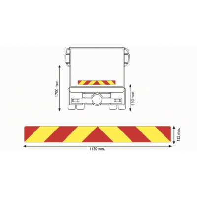 Задний опознавательный знак для грузовика (основа - алюминий 1000мм). 