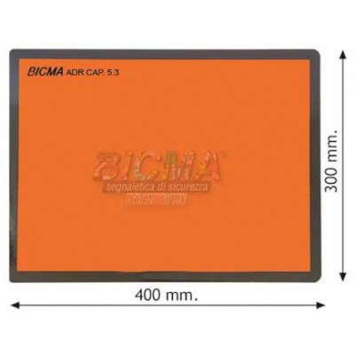 Табличка оранжевая нейтр, (Al,300x400x1мм) 